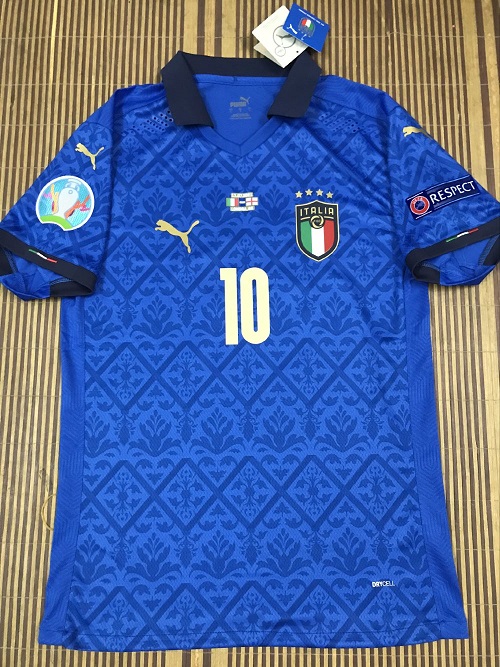 AAA Quality Italy 2020 European Cup Home Finals Jersey(Player)